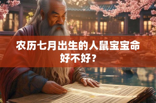 农历七月出生的人鼠宝宝命好不好？