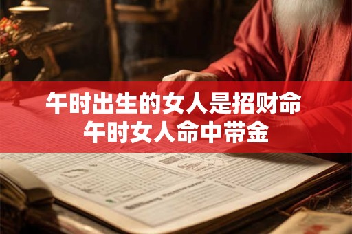 午时出生的女人是招财命 午时女人命中带金