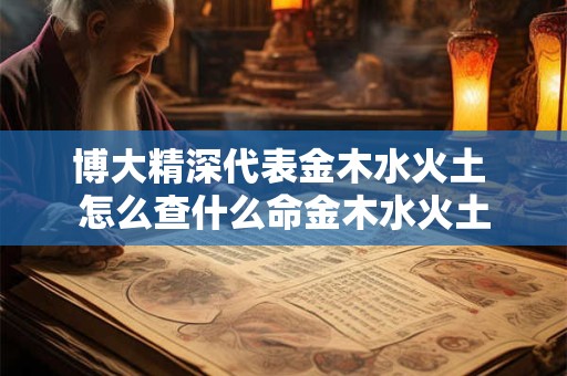 博大精深代表金木水火土 怎么查什么命金木水火土