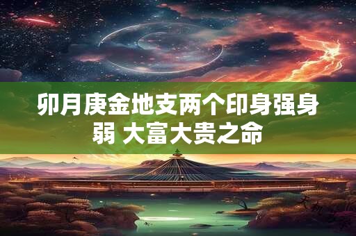 卯月庚金地支两个印身强身弱 大富大贵之命