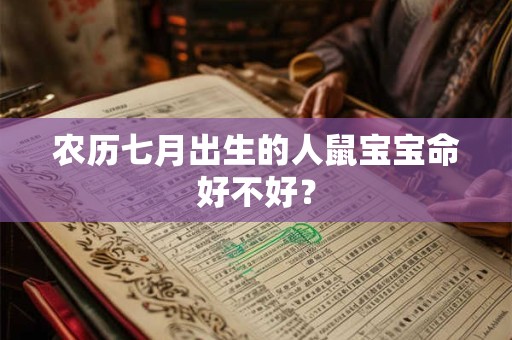 农历七月出生的人鼠宝宝命好不好？