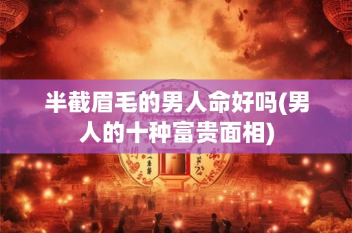 半截眉毛的男人命好吗(男人的十种富贵面相)