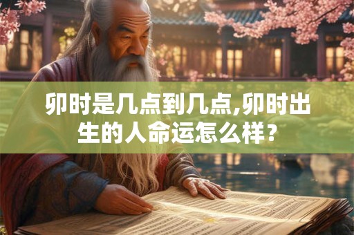 卯时是几点到几点,卯时出生的人命运怎么样？