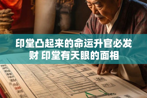 印堂凸起来的命运升官必发财 印堂有天眼的面相