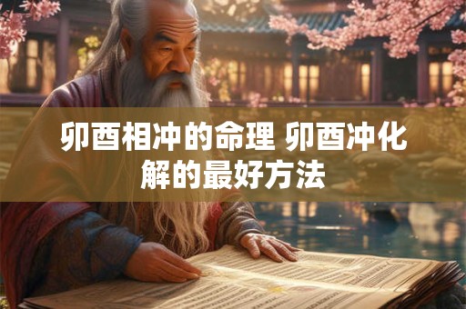 卯酉相冲的命理 卯酉冲化解的最好方法