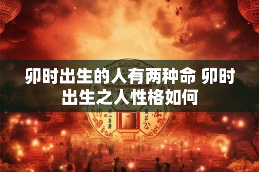 卯时出生的人有两种命 卯时出生之人性格如何