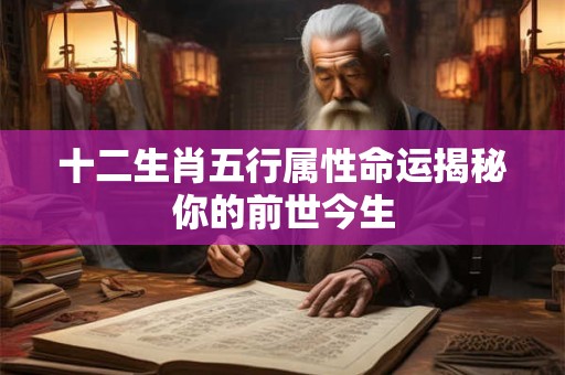 十二生肖五行属性命运揭秘你的前世今生