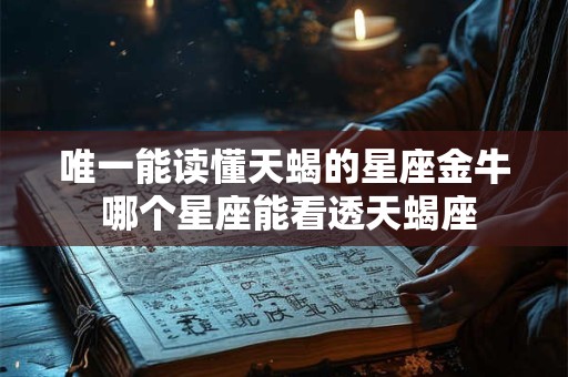 唯一能读懂天蝎的星座金牛 哪个星座能看透天蝎座