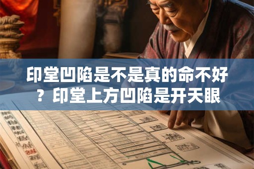 印堂凹陷是不是真的命不好？印堂上方凹陷是开天眼