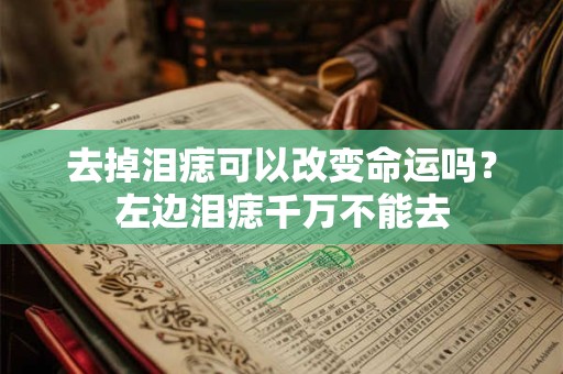 去掉泪痣可以改变命运吗？左边泪痣千万不能去