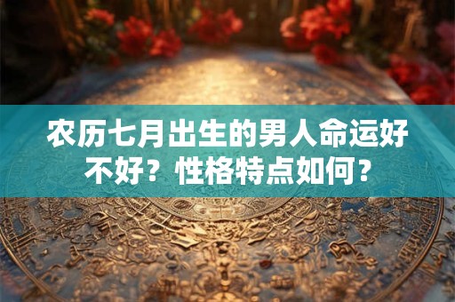 农历七月出生的男人命运好不好？性格特点如何？
