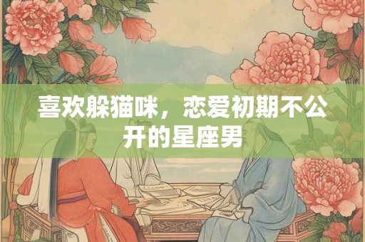 喜欢躲猫咪，恋爱初期不公开的星座男