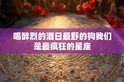 喝醉烈的酒日最野的狗我们是最疯狂的星座