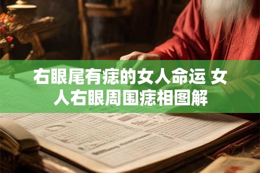 右眼尾有痣的女人命运 女人右眼周围痣相图解