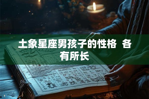 土象星座男孩子的性格  各有所长