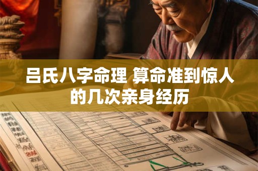 吕氏八字命理 算命准到惊人的几次亲身经历