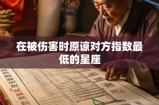 在被伤害时原谅对方指数最低的星座