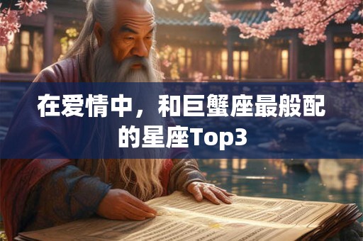 在爱情中，和巨蟹座最般配的星座Top3
