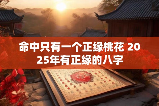 命中只有一个正缘桃花 2025年有正缘的八字