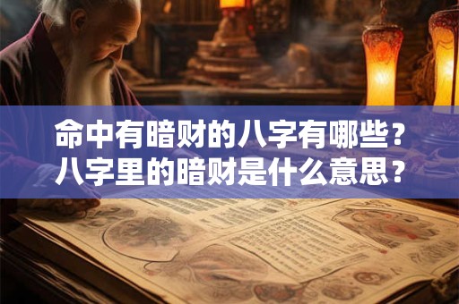 命中有暗财的八字有哪些？八字里的暗财是什么意思？