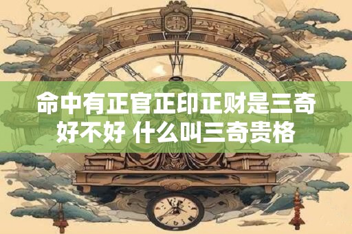 命中有正官正印正财是三奇好不好 什么叫三奇贵格