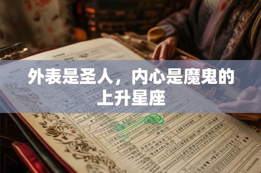 外表是圣人，内心是魔鬼的上升星座