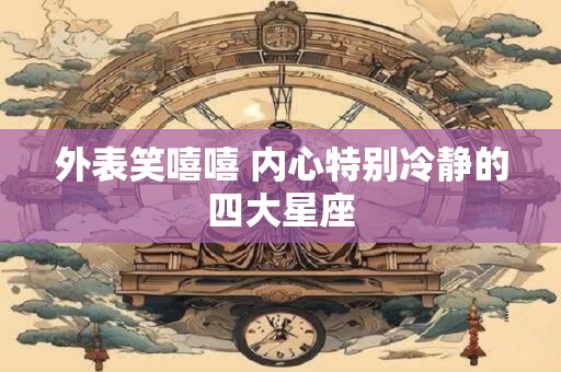 外表笑嘻嘻 内心特别冷静的四大星座