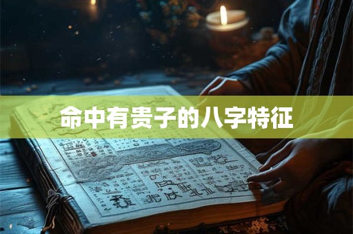 命中有贵子的八字特征