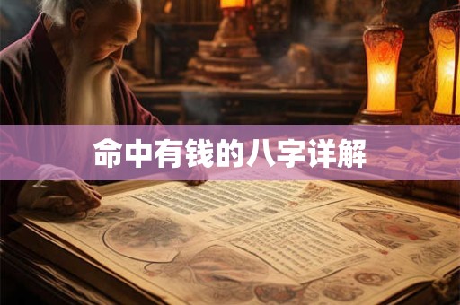 详细阅读:命中有钱的八字详解 命中有钱的八字详解