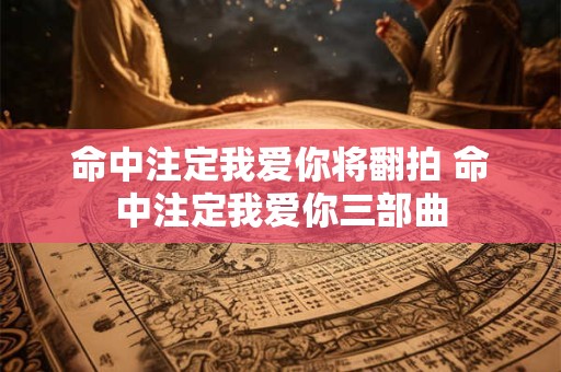 命中注定我爱你将翻拍 命中注定我爱你三部曲