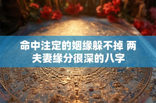 命中注定的姻缘躲不掉 两夫妻缘分很深的八字