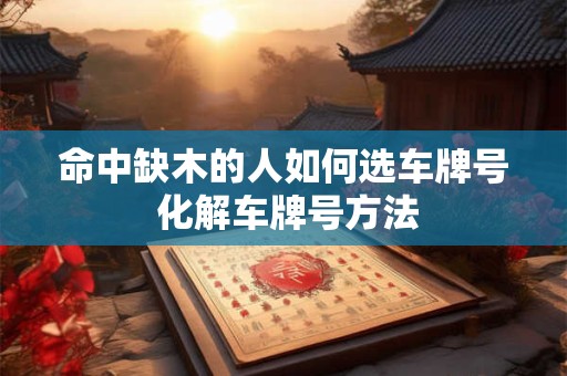 命中缺木的人如何选车牌号 化解车牌号方法