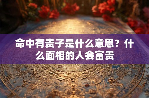 命中有贵子是什么意思？什么面相的人会富贵