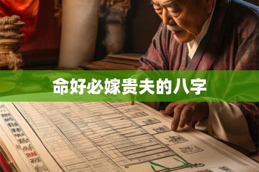 命好必嫁贵夫的八字