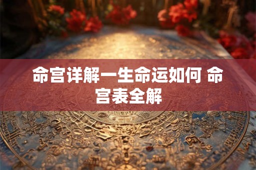命宫详解一生命运如何 命宫表全解