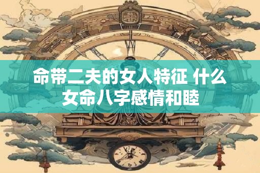命带二夫的女人特征 什么女命八字感情和睦