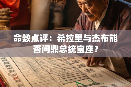 命数点评：希拉里与杰布能否问鼎总统宝座？