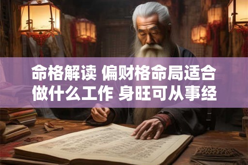 命格解读 偏财格命局适合做什么工作 身旺可从事经商业