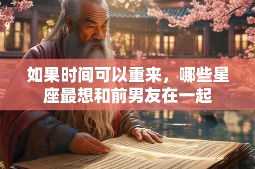 如果时间可以重来，哪些星座最想和前男友在一起