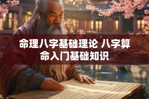 命理八字基础理论 八字算命入门基础知识