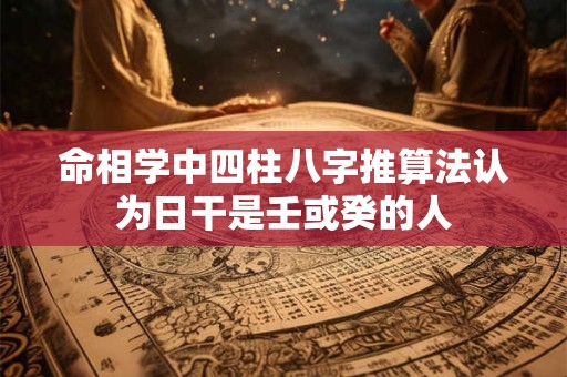 命相学中四柱八字推算法认为日干是壬或癸的人