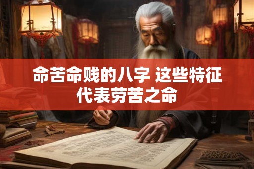 命苦命贱的八字 这些特征代表劳苦之命