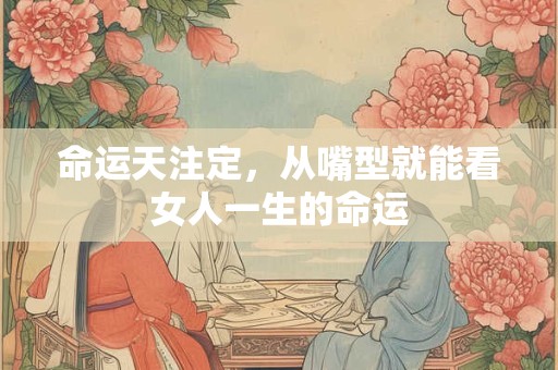 命运天注定，从嘴型就能看女人一生的命运