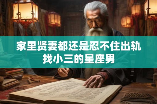家里贤妻都还是忍不住出轨找小三的星座男