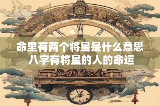 命里有两个将星是什么意思 八字有将星的人的命运