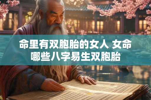 命里有双胞胎的女人 女命哪些八字易生双胞胎