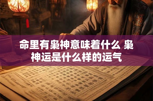 命里有枭神意味着什么 枭神运是什么样的运气