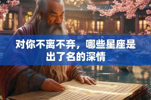 对你不离不弃，哪些星座是出了名的深情