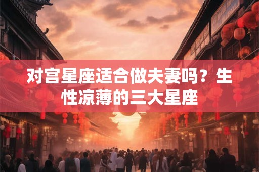 对宫星座适合做夫妻吗？生性凉薄的三大星座