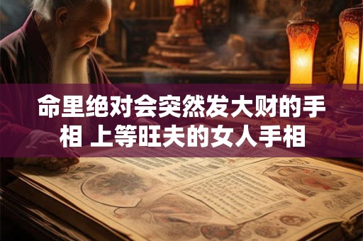 命里绝对会突然发大财的手相 上等旺夫的女人手相
